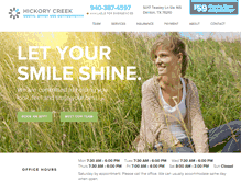 Tablet Screenshot of hickorycreekdentalgroup.com